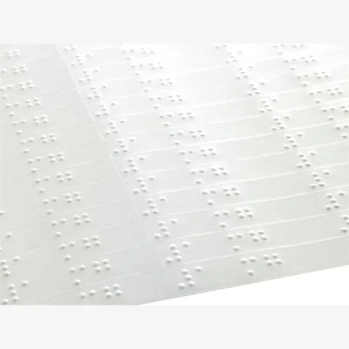 Braille kabartma etiket — görme engelliler için erişilebilir etiket