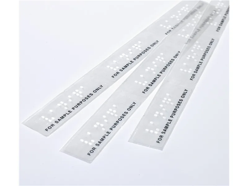Braille kabartma etiket — görme engelliler için erişilebilir etiket