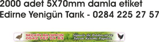Sobe Reklam Normal Kesimli Damla Etiketler