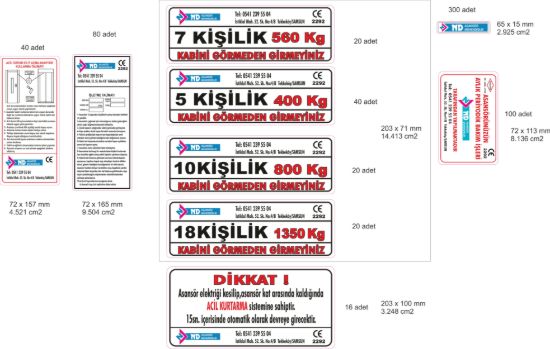 Sobe Reklam Normal Kesimli Damla Etiketler