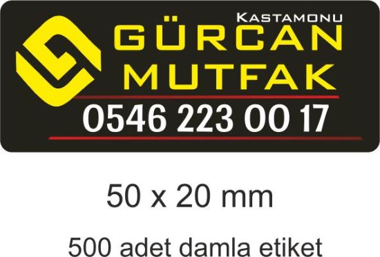 Sobe Reklam Normal Kesimli Damla Etiketler