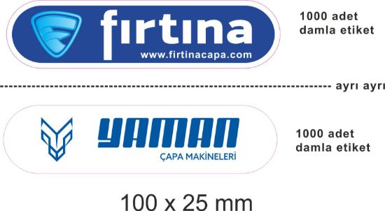 Sobe Reklam Normal Kesimli Damla Etiketler