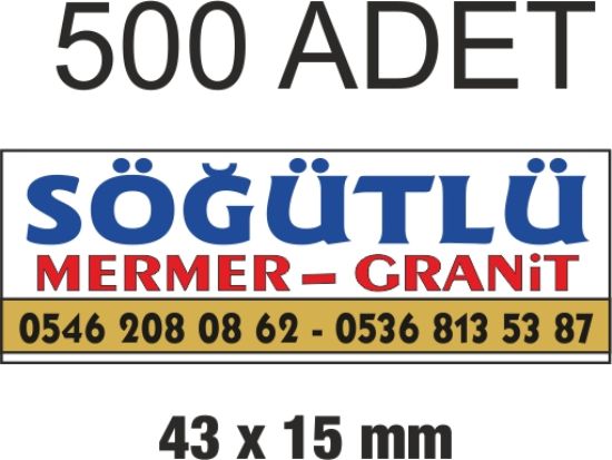 Sobe Reklam Normal Kesimli Damla Etiketler