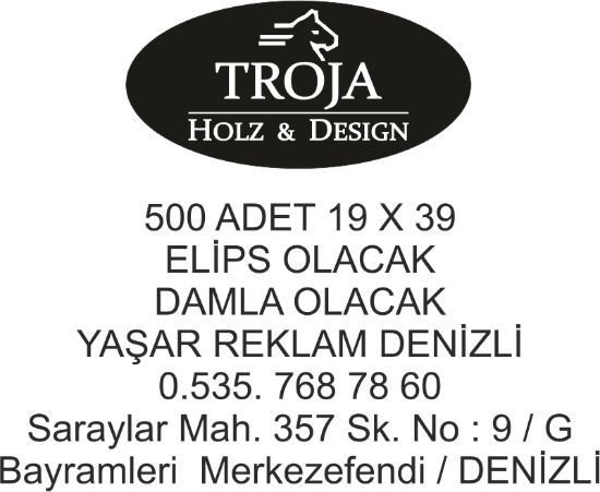 Sobe Reklam Normal Kesimli Damla Etiketler