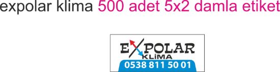 Sobe Reklam Normal Kesimli Damla Etiketler