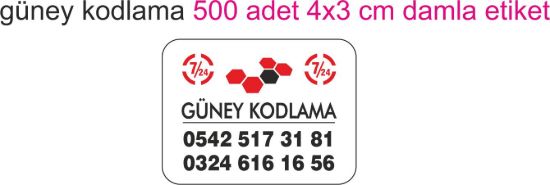 Sobe Reklam Normal Kesimli Damla Etiketler