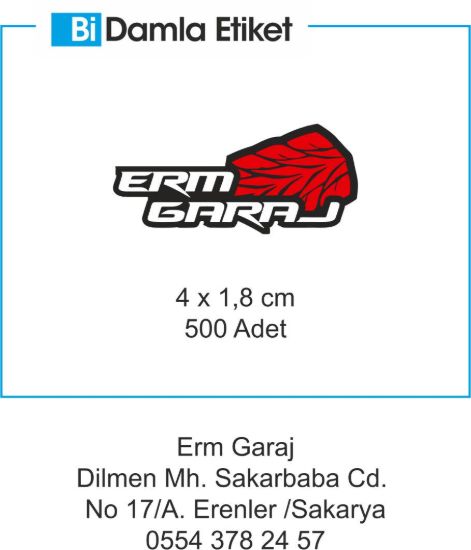 Sobe Reklam Normal Kesimli Damla Etiketler