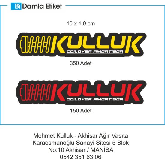 Sobe Reklam Normal Kesimli Damla Etiketler