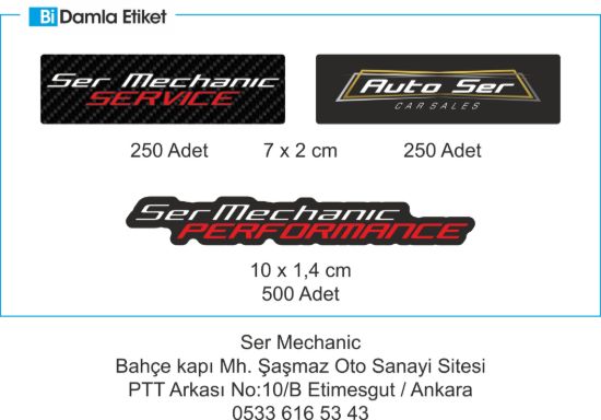 Sobe Reklam Normal Kesimli Damla Etiketler