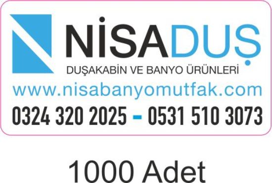 Sobe Reklam Normal Kesimli Damla Etiketler