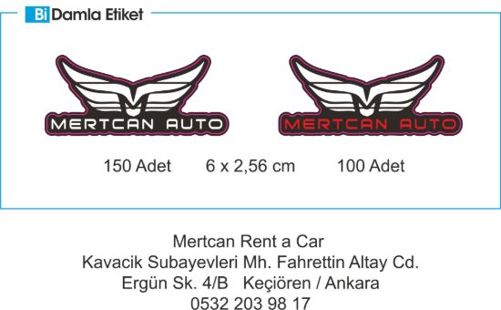 Sobe Reklam Normal Kesimli Damla Etiketler