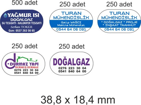 Sobe Reklam Normal Kesimli Damla Etiketler
