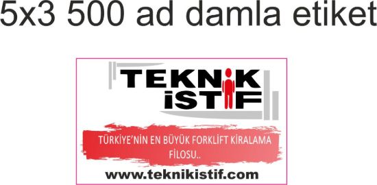 Sobe Reklam Normal Kesimli Damla Etiketler