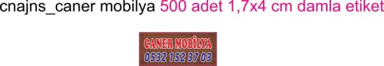 Sobe Reklam Normal Kesimli Damla Etiketler