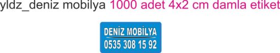 Sobe Reklam Normal Kesimli Damla Etiketler