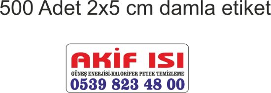 Sobe Reklam Normal Kesimli Damla Etiketler