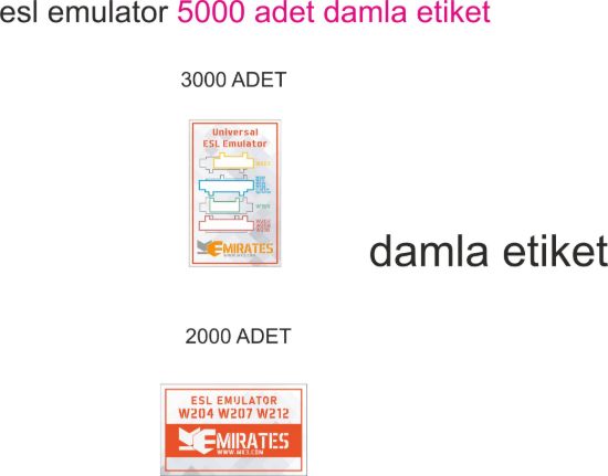 Sobe Reklam Normal Kesimli Damla Etiketler