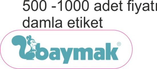 Sobe Reklam Normal Kesimli Damla Etiketler
