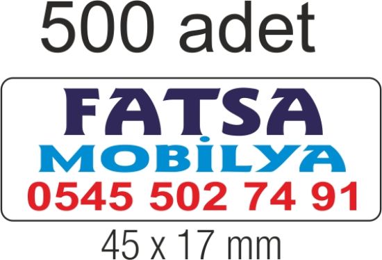 Sobe Reklam Normal Kesimli Damla Etiketler