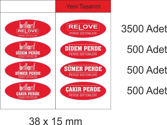 Sobe Reklam Normal Kesimli Damla Etiketler