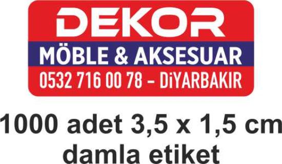 Sobe Reklam Normal Kesimli Damla Etiketler