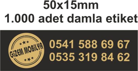 Sobe Reklam Normal Kesimli Damla Etiketler