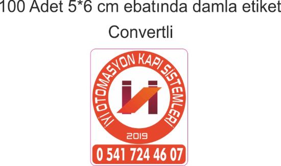 Sobe Reklam Normal Kesimli Damla Etiketler