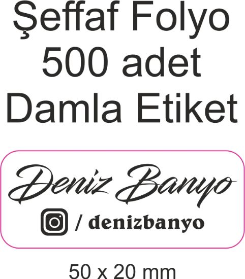 Sobe Reklam Normal Kesimli Damla Etiketler
