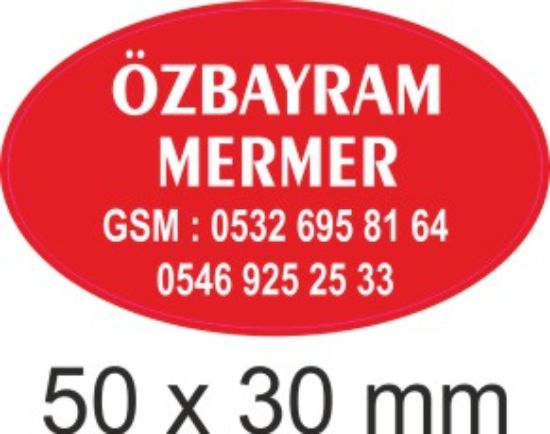 Sobe Reklam Normal Kesimli Damla Etiketler