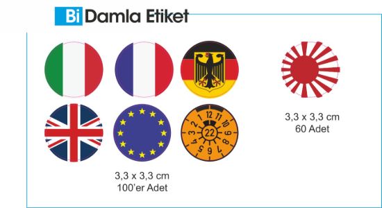 Sobe Reklam Normal Kesimli Damla Etiketler