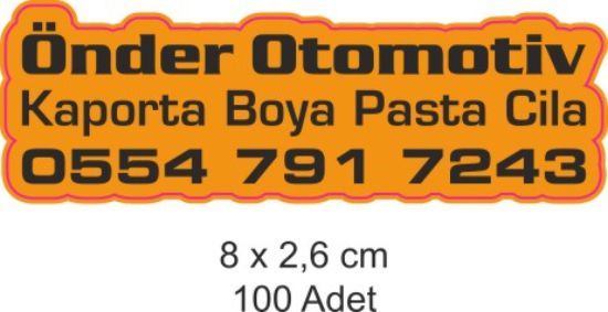 Sobe Reklam Normal Kesimli Damla Etiketler