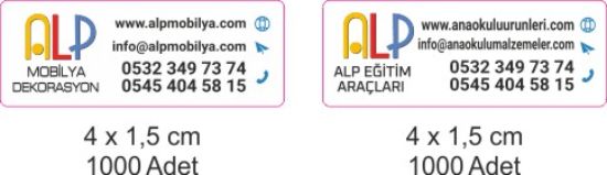 Sobe Reklam Normal Kesimli Damla Etiketler