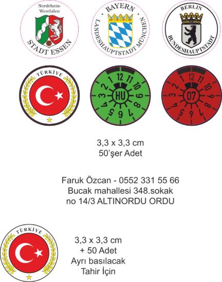 Sobe Reklam Normal Kesimli Damla Etiketler