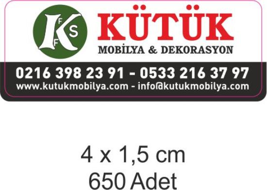 Sobe Reklam Normal Kesimli Damla Etiketler