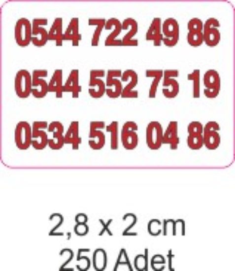 Sobe Reklam Normal Kesimli Damla Etiketler