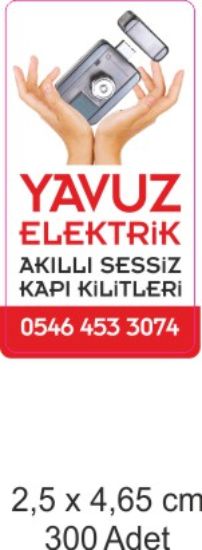 Sobe Reklam Normal Kesimli Damla Etiketler