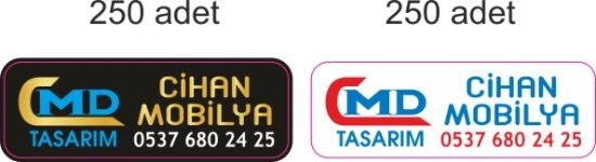 Sobe Reklam Normal Kesimli Damla Etiketler