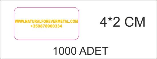 Sobe Reklam Normal Kesimli Damla Etiketler