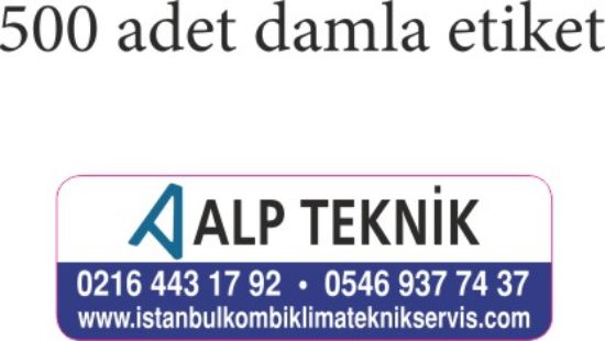 Sobe Reklam Normal Kesimli Damla Etiketler