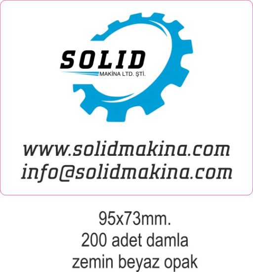 Sobe Reklam Normal Kesimli Damla Etiketler