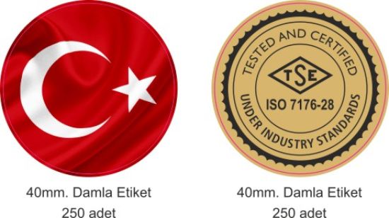 Sobe Reklam Normal Kesimli Damla Etiketler