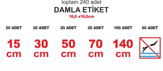 Sobe Reklam Normal Kesimli Damla Etiketler