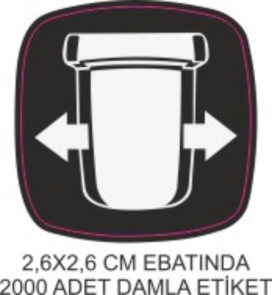 Sobe Reklam Normal Kesimli Damla Etiketler