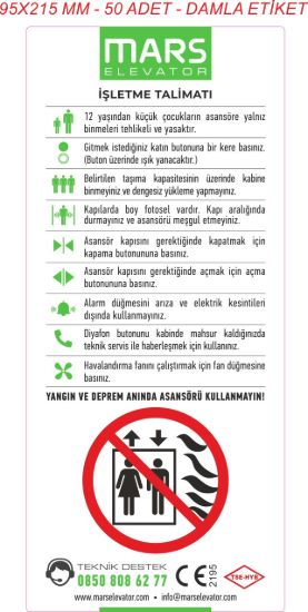 Sobe Reklam Normal Kesimli Damla Etiketler