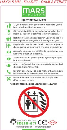 Sobe Reklam Normal Kesimli Damla Etiketler