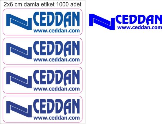 Sobe Reklam Normal Kesimli Damla Etiketler