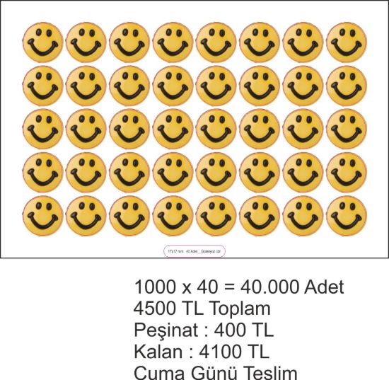 Sobe Reklam Normal Kesimli Damla Etiketler