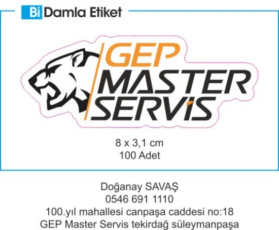 Sobe Reklam Normal Kesimli Damla Etiketler