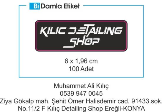 Sobe Reklam Normal Kesimli Damla Etiketler