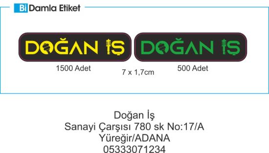 Sobe Reklam Normal Kesimli Damla Etiketler